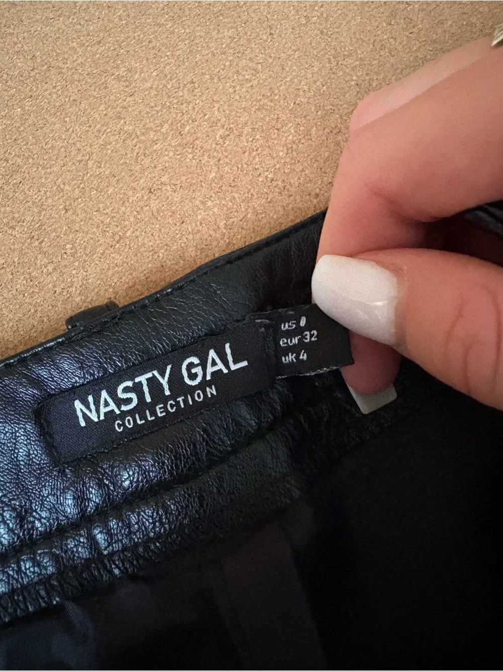 Nasty Gal Black Faux Leather High-Waist Shorts